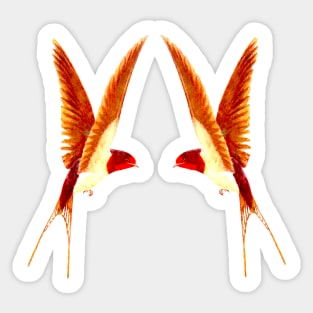 Birds with wings open and flying Sticker